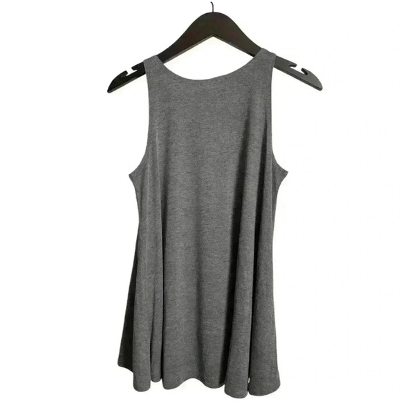 Lost Petal Linen Gray Women's Tank Size Small Patchwork Cross Swing Top - Picture 8 of 9